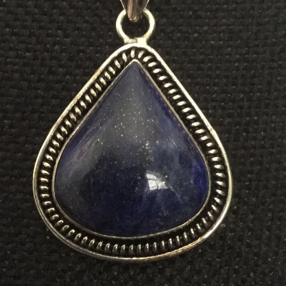 Vtg18”DimondCutSterlingSilver Necklace W/.925Pendt - Picture 4 of 8